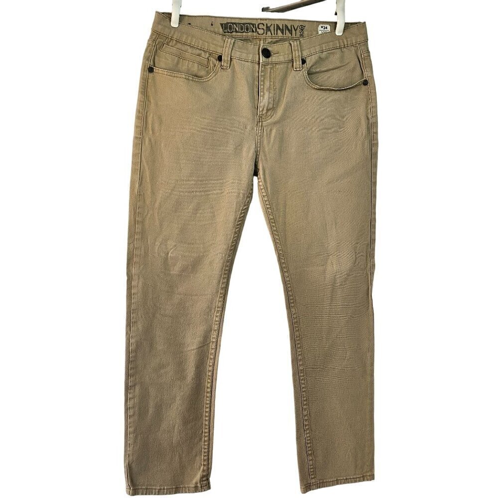 Rsq London Skinny Jeans Womens 30/30 Tan Denim Mid Rise 5 Pocket
